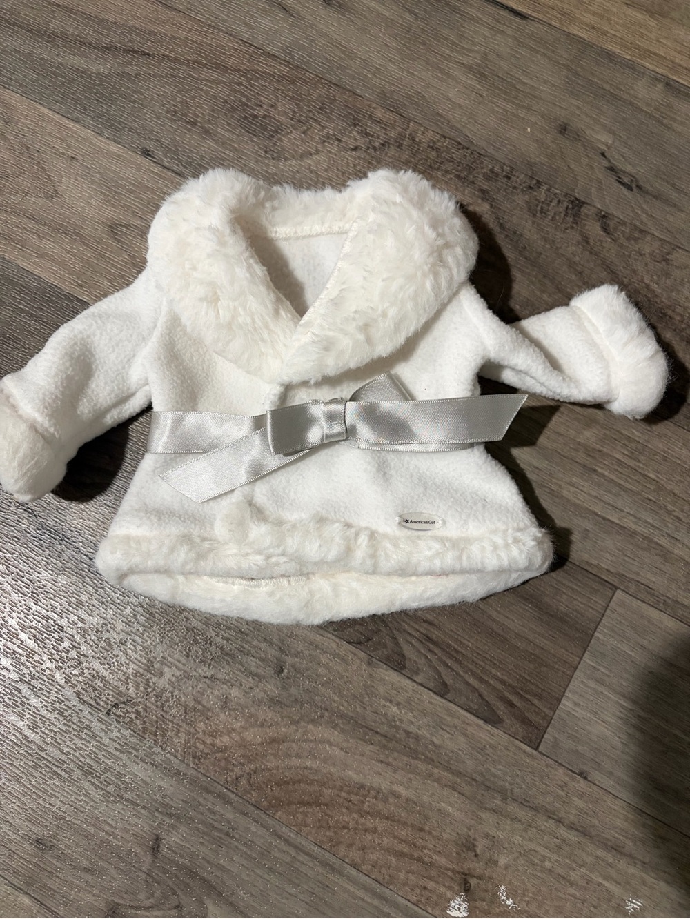 American Girl White Fuzzy Sweater